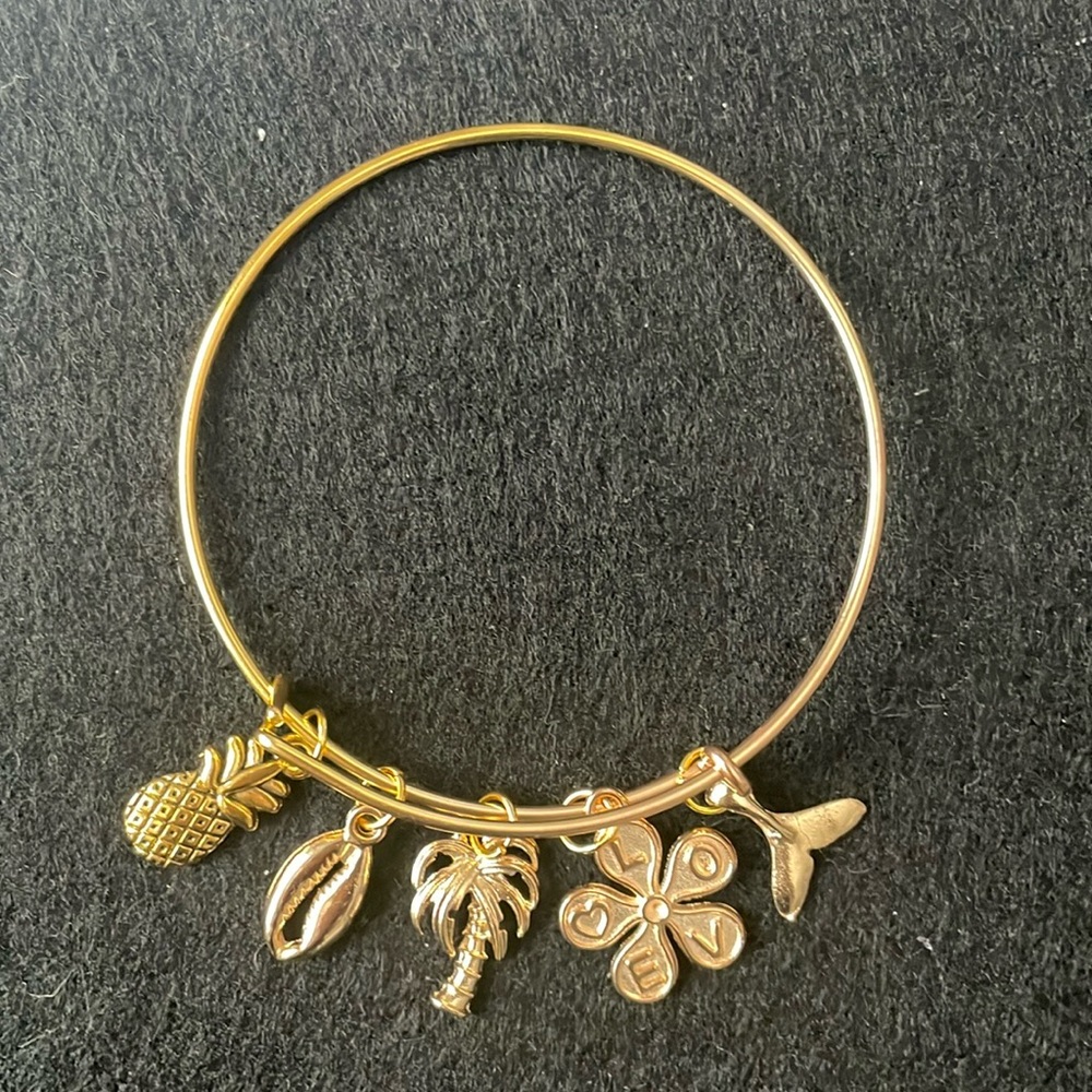 handmade bangle charm bracelet